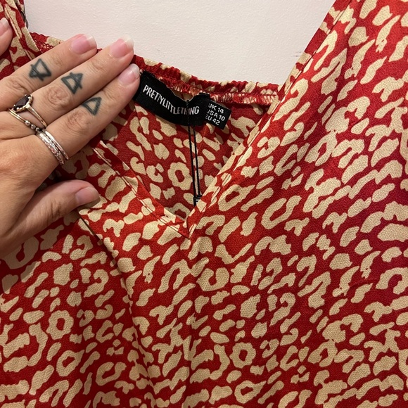 Satin leopard slip dress L - Picture 3 of 3